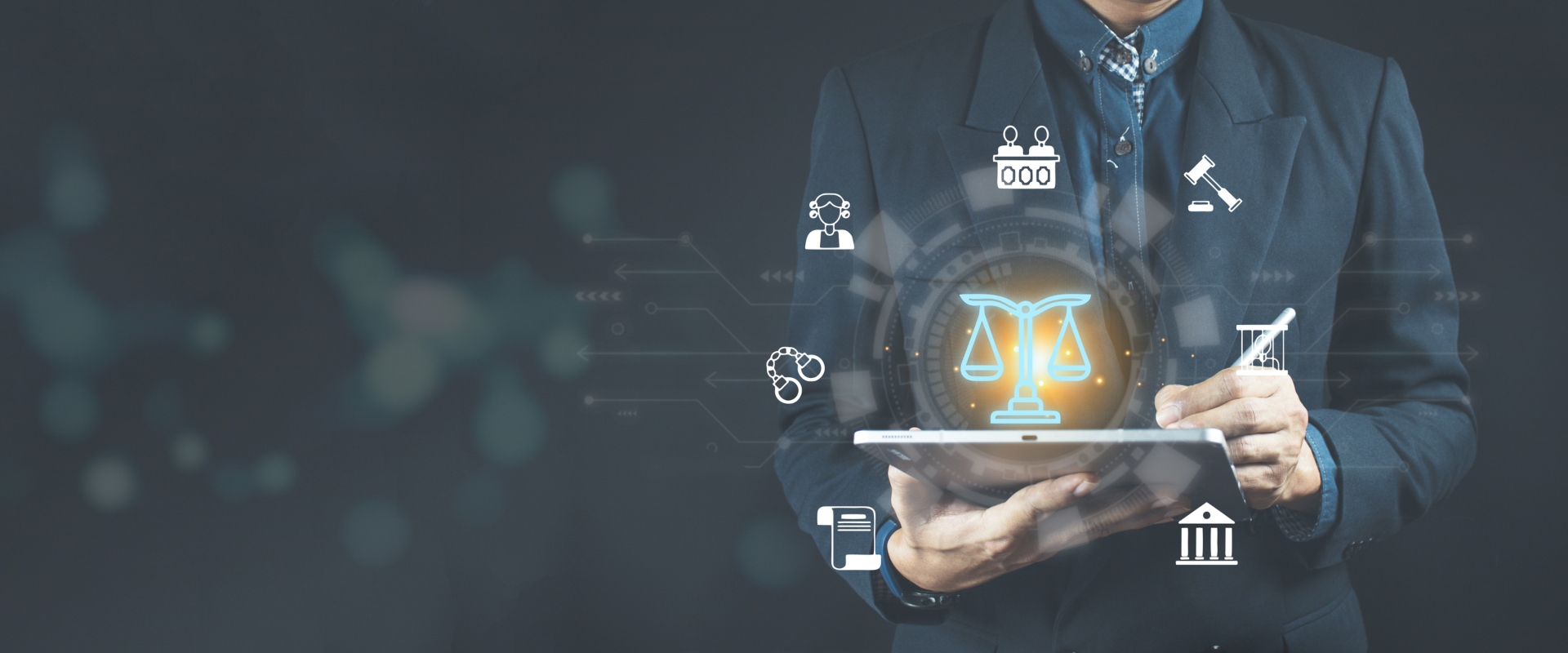 Labor Law Lawyer Legal Business Internet Technology Concept .